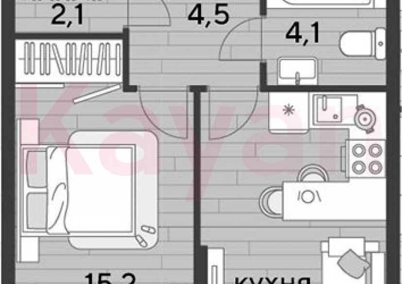 Продажа 1-комн. квартиры, 39.8 кв.м фото 0