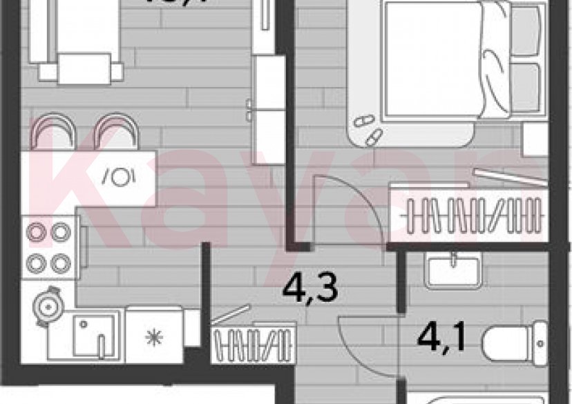 Продажа 1-комн. квартиры, 36.8 кв.м фото 0