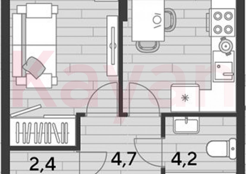 Продажа 1-комн. квартиры, 37.9 кв.м фото 0