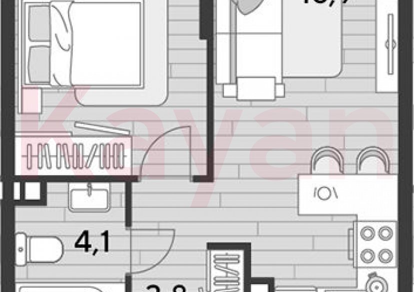 Продажа 1-комн. квартиры, 39.6 кв.м фото 0