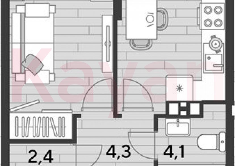 Продажа 1-комн. квартиры, 37.5 кв.м фото 0