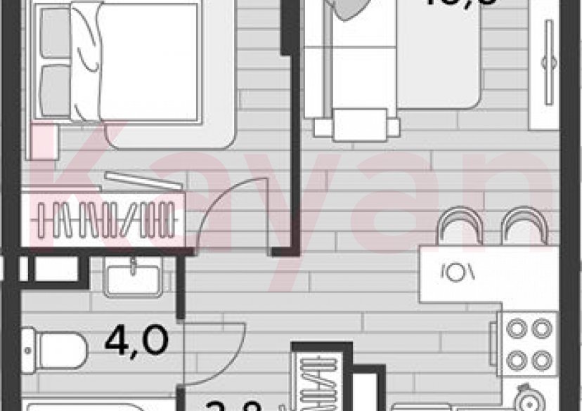 Продажа 1-комн. квартиры, 39.4 кв.м фото 0