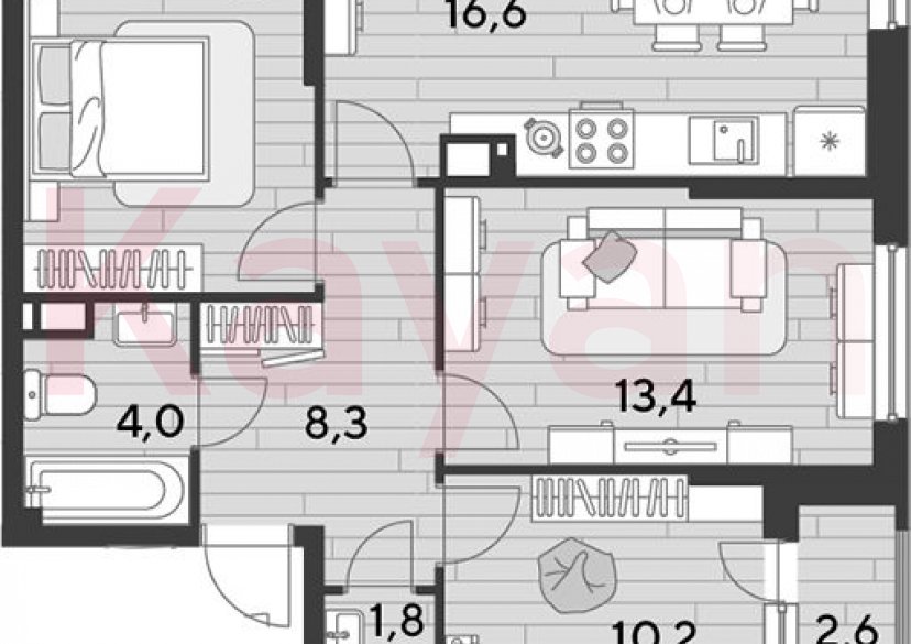 Продажа 3-комн. квартиры, 67.1 кв.м фото 0