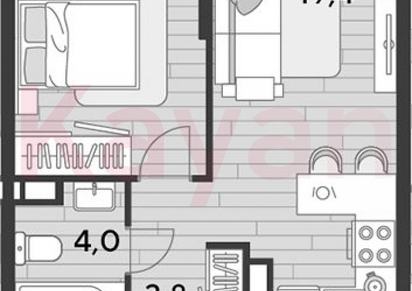 Продажа 1-комн. квартиры, 40.6 кв.м фото 0