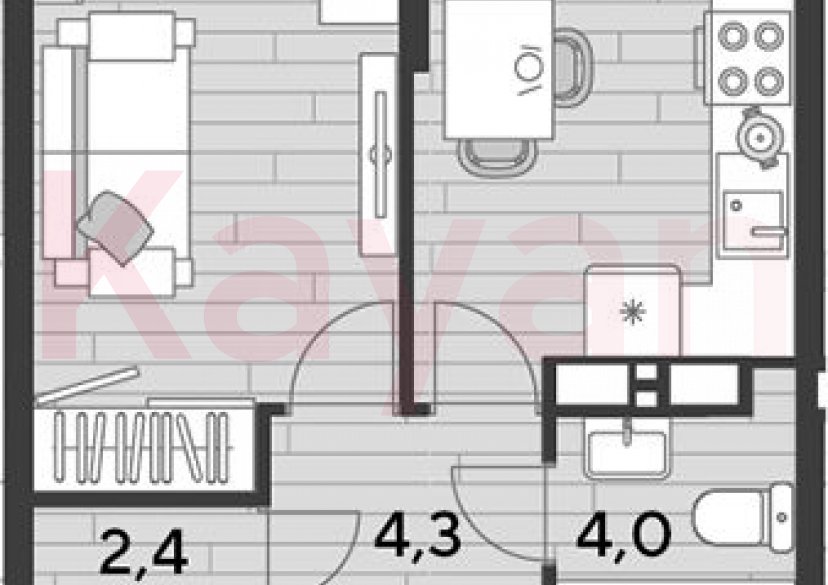 Продажа 1-комн. квартиры, 38.5 кв.м фото 0