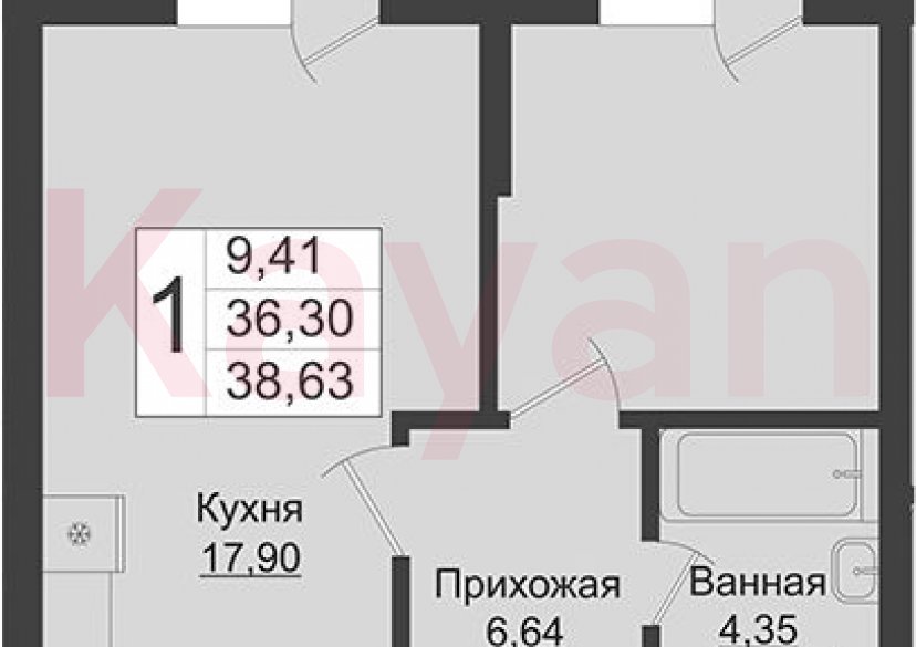 Продажа 2-комн. квартиры, 36.29 кв.м фото 0