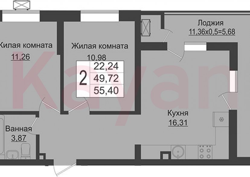 Продажа 3-комн. квартиры, 49.72 кв.м фото 0