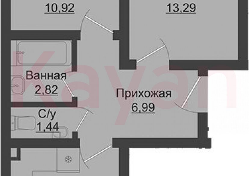 Продажа 2-комн. квартиры, 49.55 кв.м фото 0