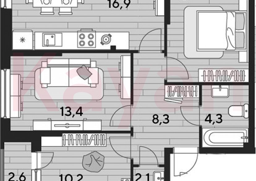 Продажа 3-комн. квартиры, 68 кв.м фото 0