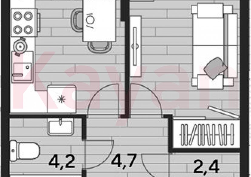 Продажа 1-комн. квартиры, 37.9 кв.м фото 0