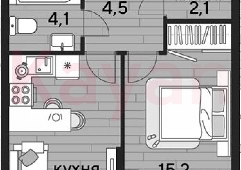 Продажа 1-комн. квартиры, 39.8 кв.м фото 0