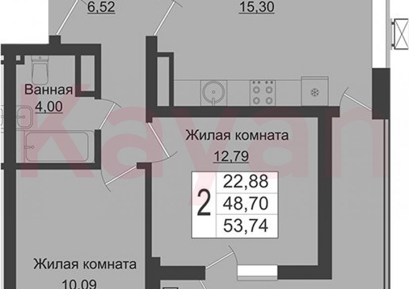 Продажа 3-комн. квартиры, 48.7 кв.м фото 0