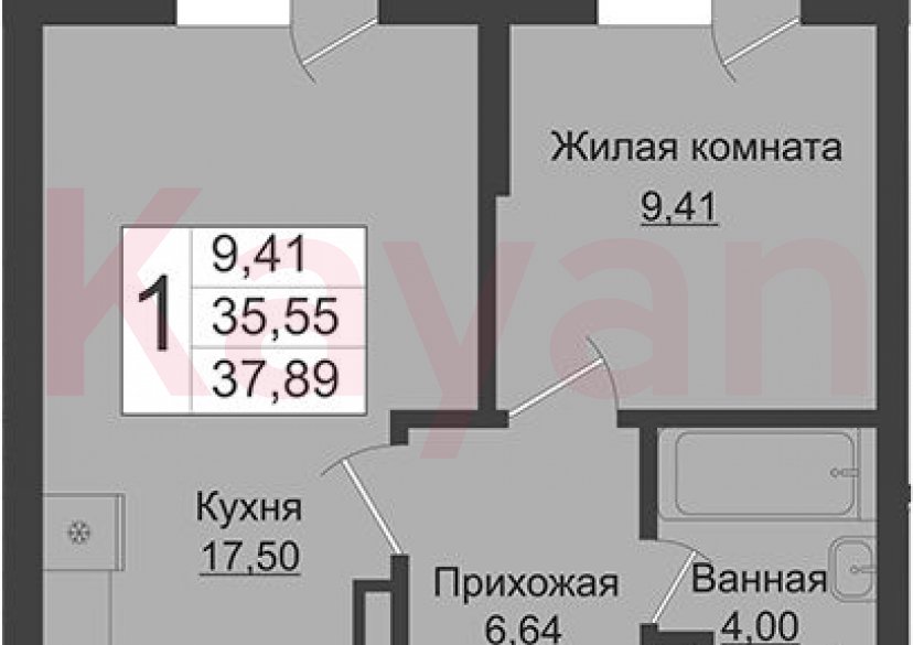 Продажа 2-комн. квартиры, 35.55 кв.м фото 0