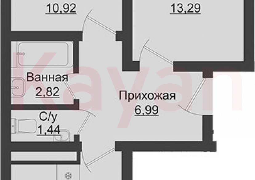 Продажа 2-комн. квартиры, 47.93 кв.м фото 0