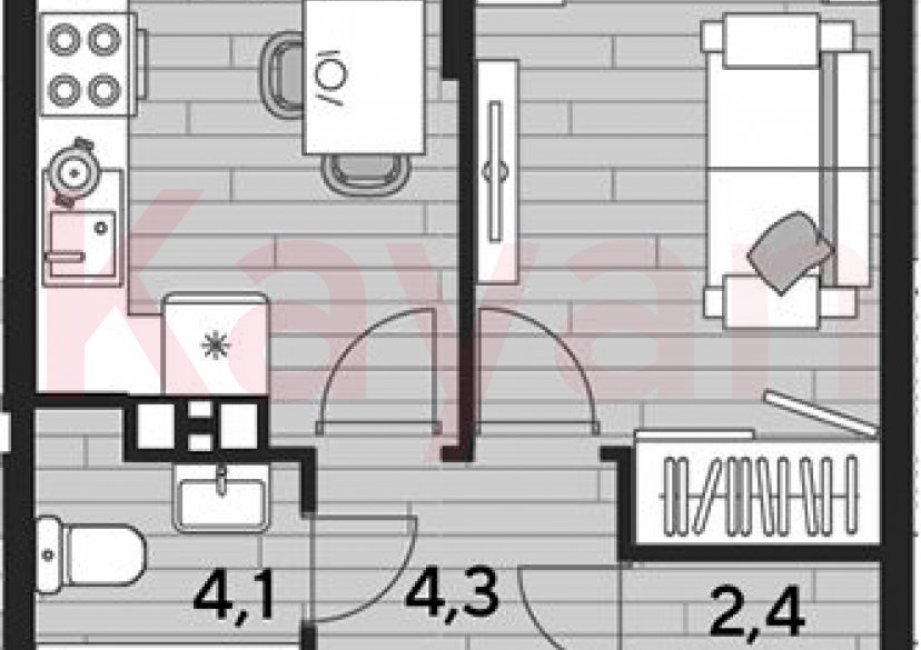 Продажа 1-комн. квартиры, 37.5 кв.м фото 0