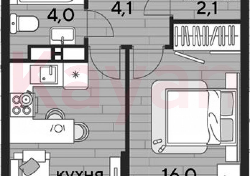 Продажа 1-комн. квартиры, 40.5 кв.м фото 0