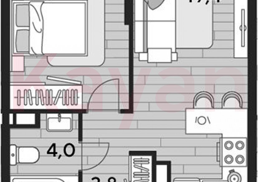 Продажа 1-комн. квартиры, 40.6 кв.м фото 0