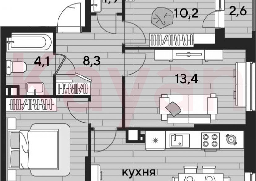 Продажа 3-комн. квартиры, 67.4 кв.м фото 0