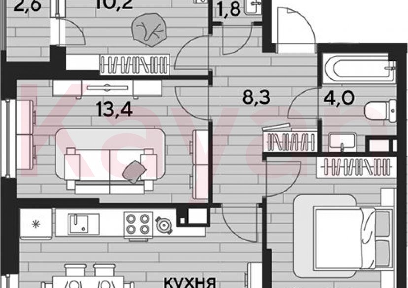 Продажа 3-комн. квартиры, 67.1 кв.м фото 0