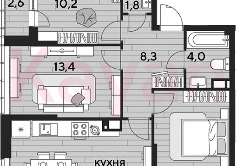 Продажа 3-комн. квартиры, 67.1 кв.м фото 0