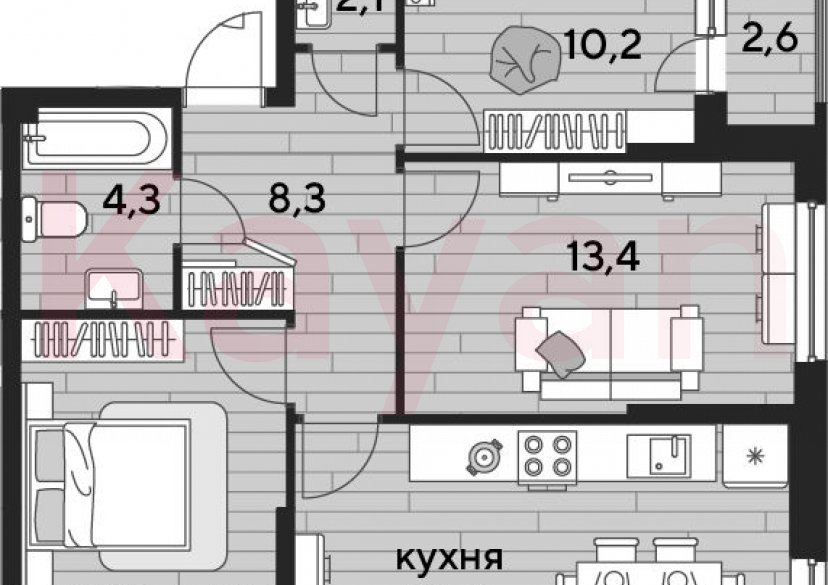 Продажа 3-комн. квартиры, 68 кв.м фото 0