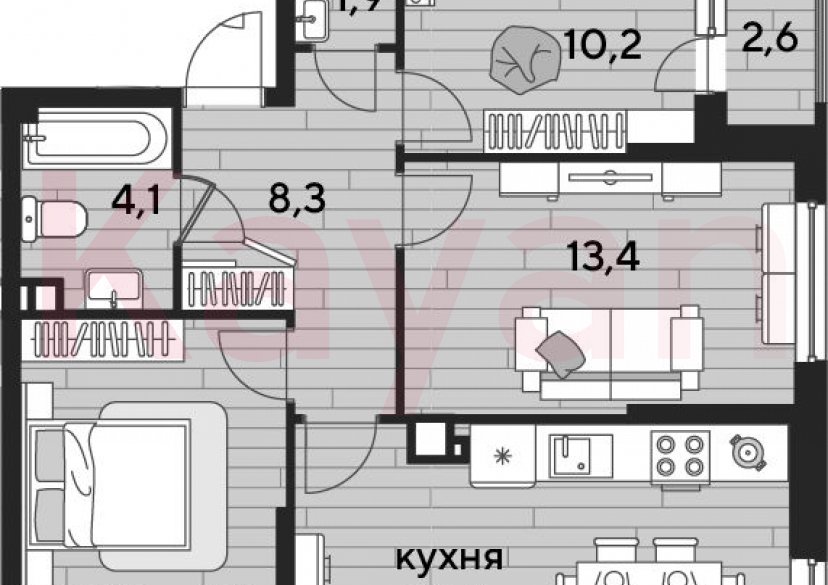 Продажа 3-комн. квартиры, 67.4 кв.м фото 0