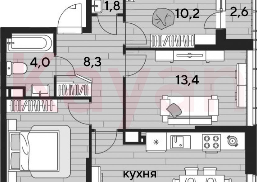 Продажа 3-комн. квартиры, 67.1 кв.м фото 0