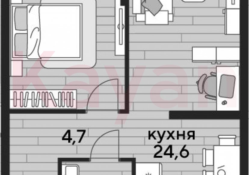 Продажа 1-комн. квартиры, 48.4 кв.м фото 0