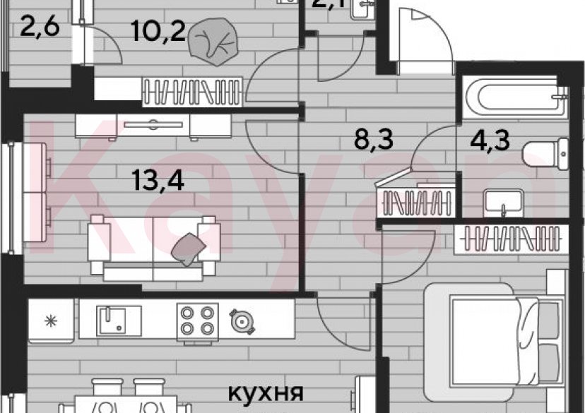 Продажа 3-комн. квартиры, 68 кв.м фото 0