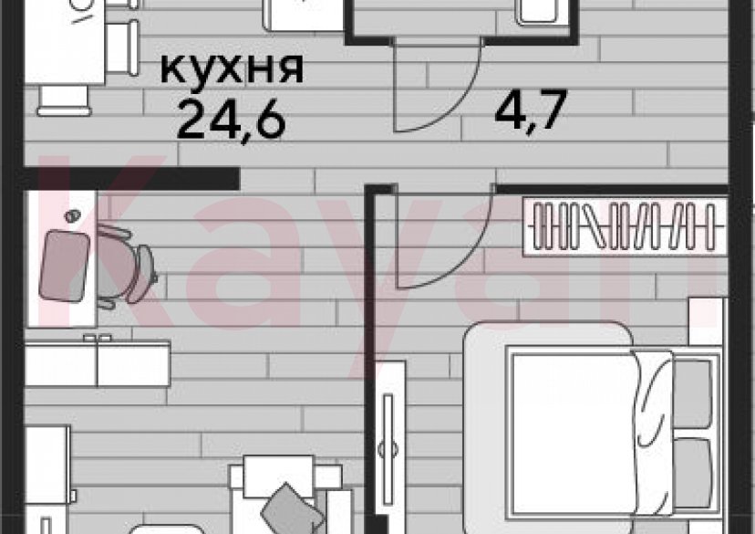 Продажа 1-комн. квартиры, 48.4 кв.м фото 0