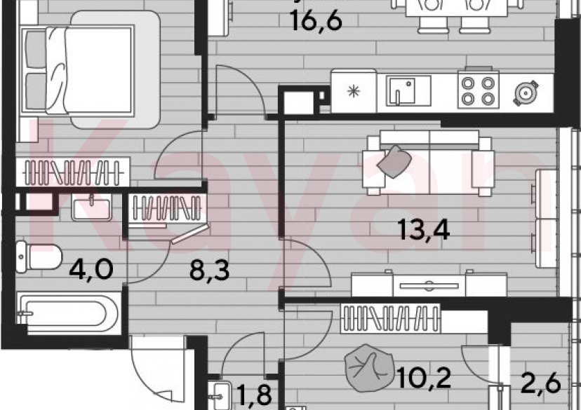 Продажа 3-комн. квартиры, 67.1 кв.м фото 0