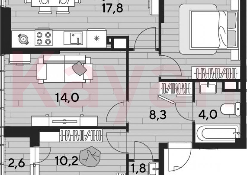 Продажа 3-комн. квартиры, 69.5 кв.м фото 0