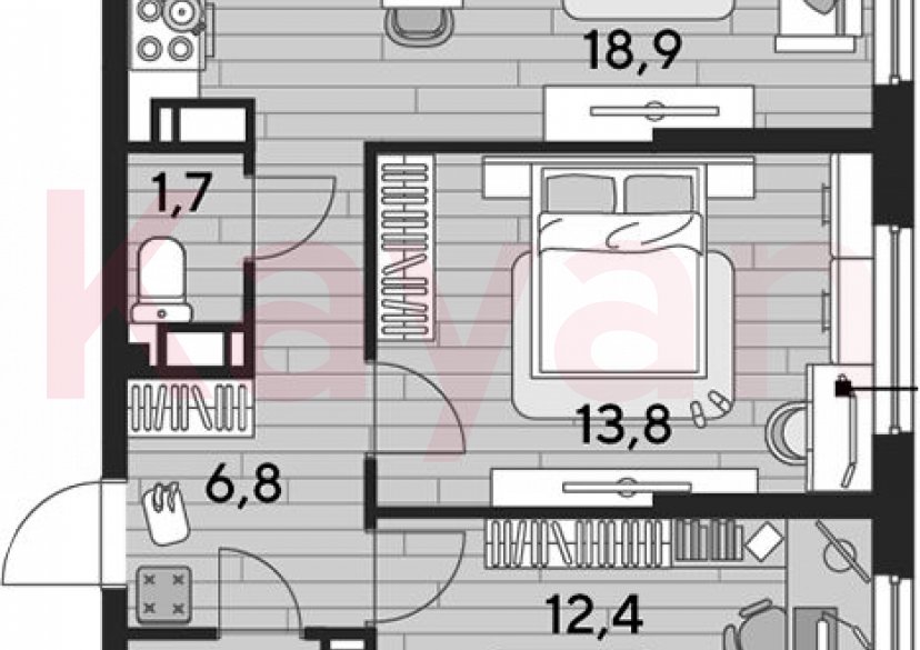 Продажа 2-комн. квартиры, 57 кв.м фото 0