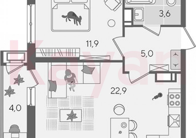 Продажа 2-комн. квартиры, 43.4 кв.м фото 0