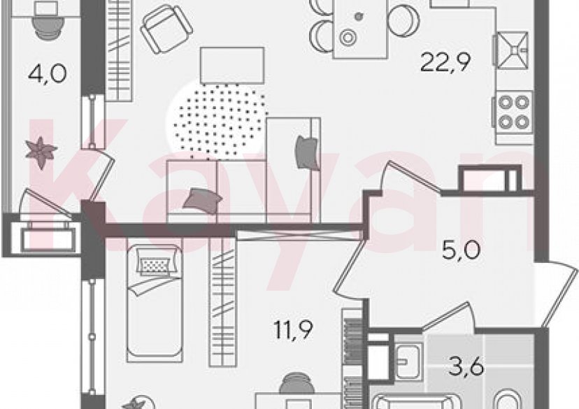 Продажа 2-комн. квартиры, 43.4 кв.м фото 0