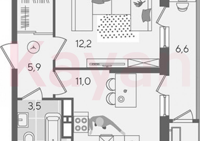 Продажа 1-комн. квартиры, 32.6 кв.м фото 0