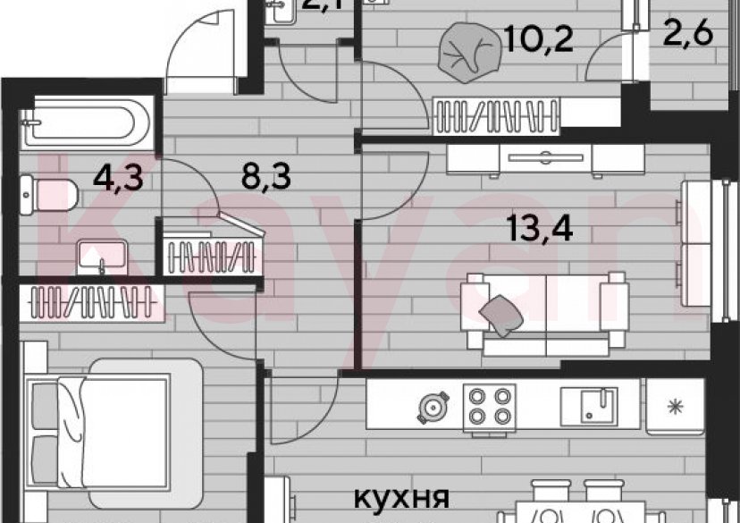 Продажа 3-комн. квартиры, 68 кв.м фото 0