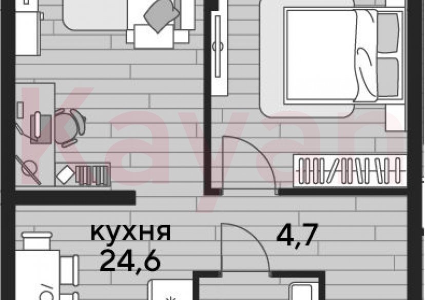 Продажа 1-комн. квартиры, 48.4 кв.м фото 0