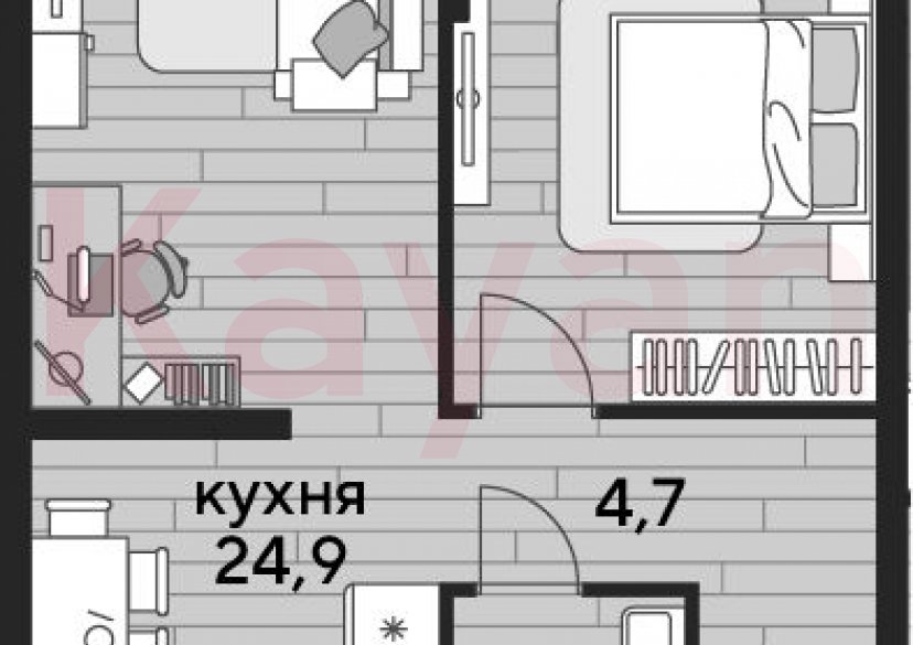 Продажа 1-комн. квартиры, 48.9 кв.м фото 0