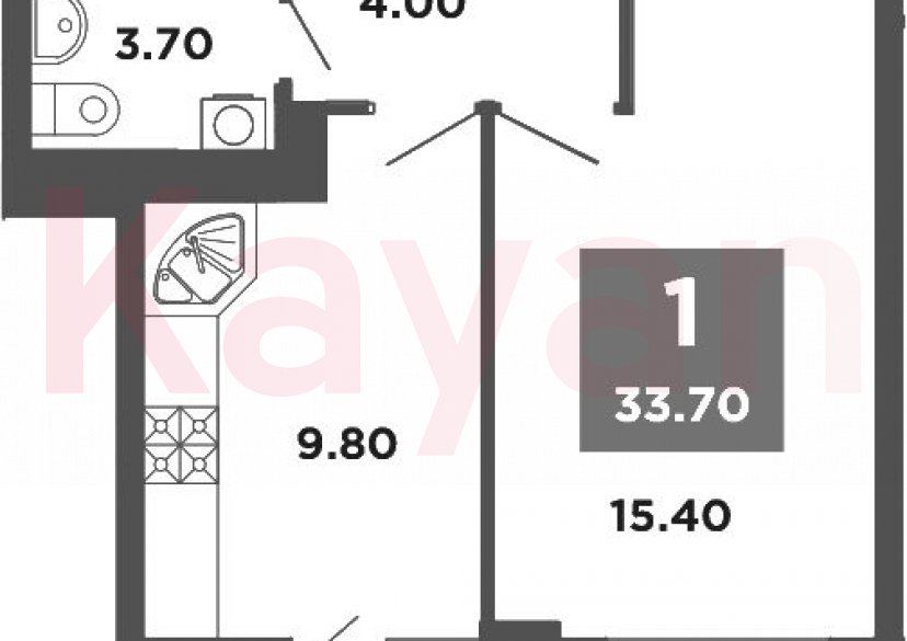 Продажа 1-комн. квартиры, 32.9 кв.м фото 0