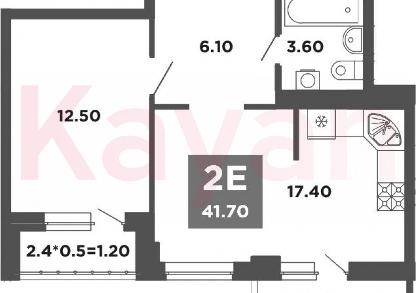 Продажа 2-комн. квартиры, 39.6 кв.м фото 0