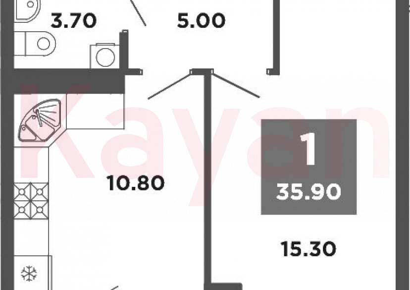 Продажа 1-комн. квартиры, 34.8 кв.м фото 0