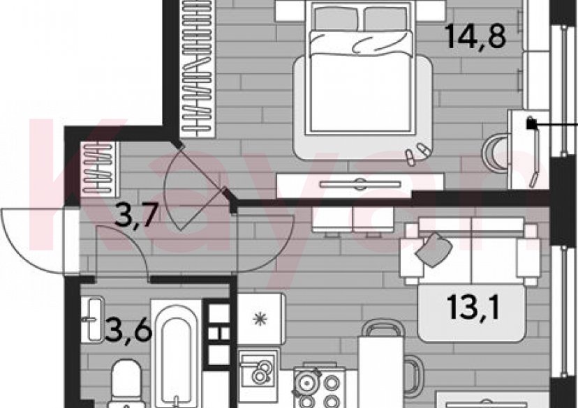 Продажа 1-комн. квартиры, 35.2 кв.м фото 0