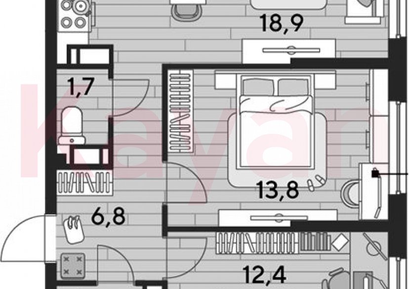 Продажа 2-комн. квартиры, 57 кв.м фото 0