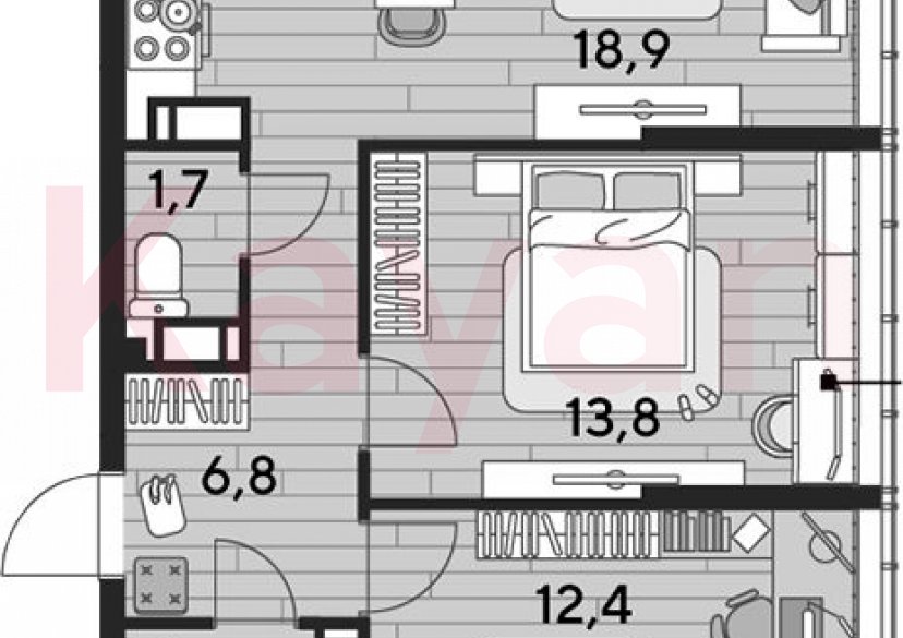 Продажа 2-комн. квартиры, 57 кв.м фото 0