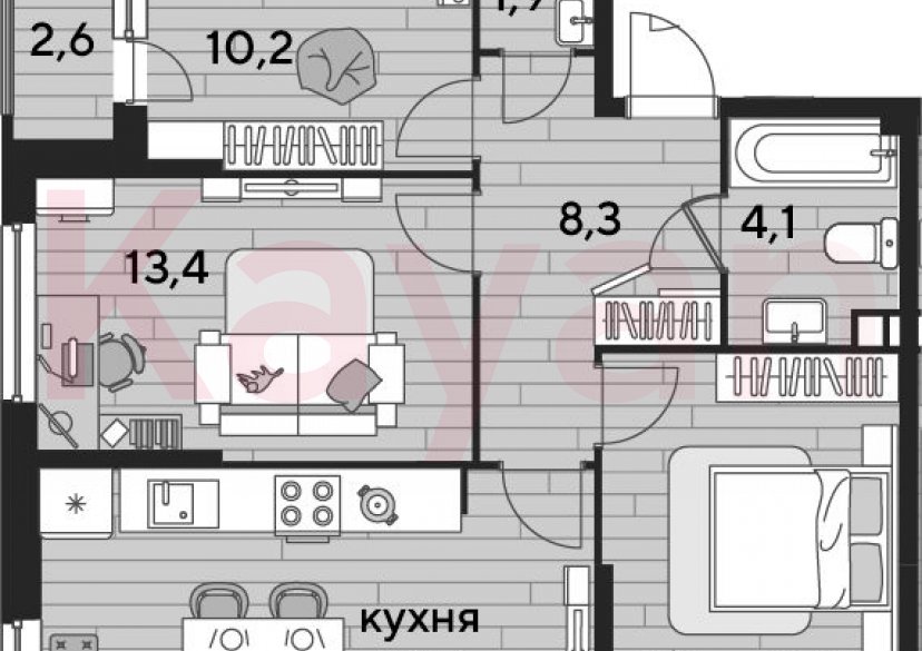 Продажа 3-комн. квартиры, 67.4 кв.м фото 0