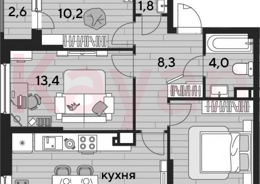 Продажа 3-комн. квартиры, 67.1 кв.м фото 0