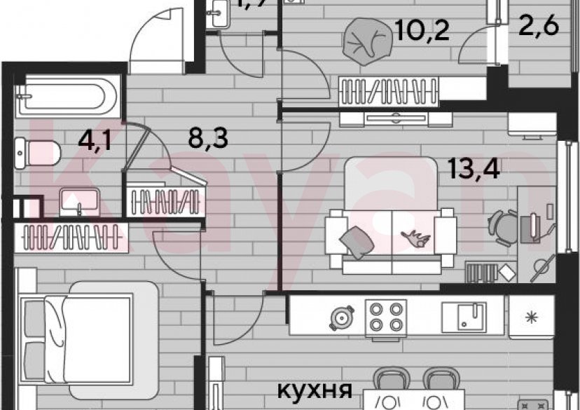 Продажа 3-комн. квартиры, 67.4 кв.м фото 0