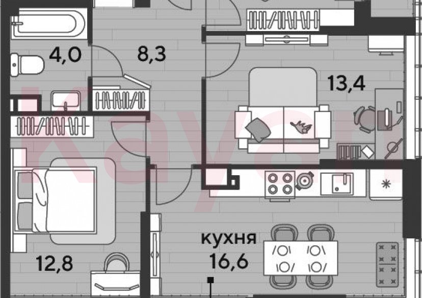 Продажа 3-комн. квартиры, 67.1 кв.м фото 0