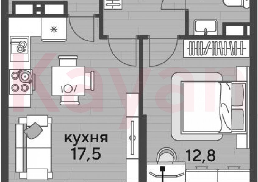 Продажа 1-комн. квартиры, 44.1 кв.м фото 0